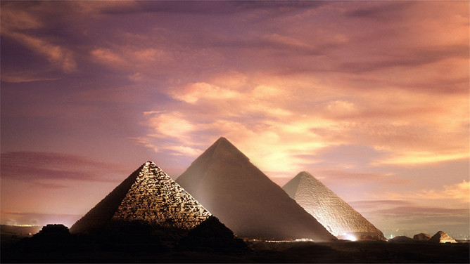 埃及金字塔ppt背景图片